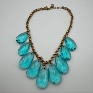 Kate Spade New York Teal Blue Statement Bib Necklace